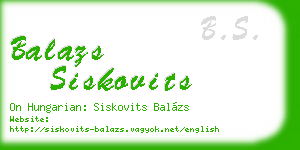 balazs siskovits business card