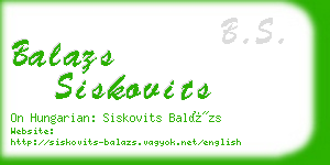 balazs siskovits business card